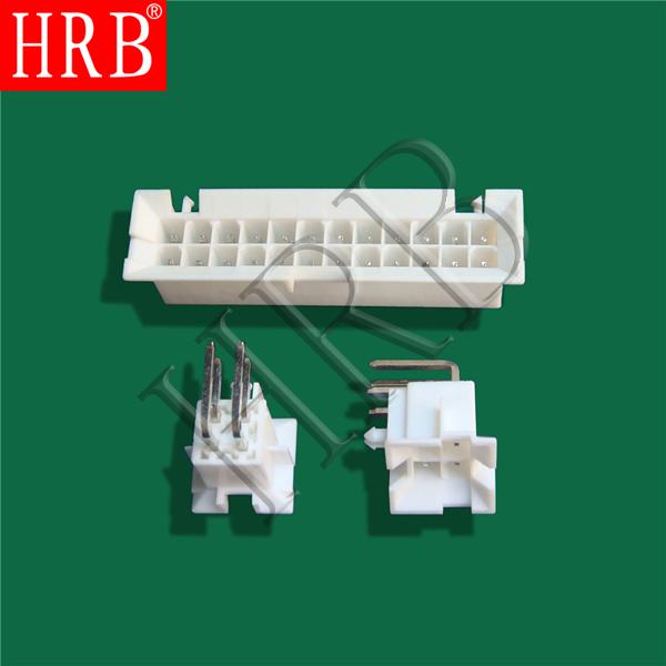 Right Angle Header connector with Snapin Plastic Peg PCB Lock from