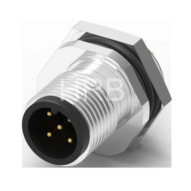 M12 Acoding Panel Rear Mounting Male Circular Connector 68 Poles from