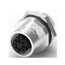M12 D-coding Panel Rear Mounting Female Circular Connector 4-5 Poles